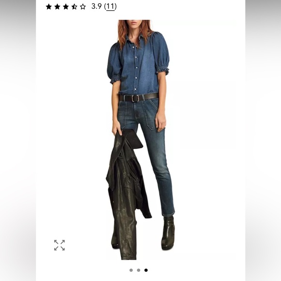 ba&sh denim snap front honey Shirt - Picture 7 of 9